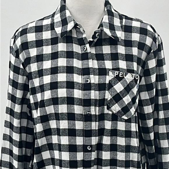 Peloton Cotton Flannel Buffalo Check Button Front Long Sleeve Shirt - Medium - Picture 3 of 8